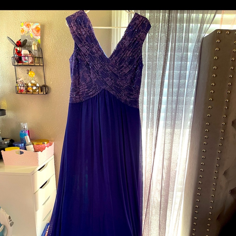 long royal blue dress